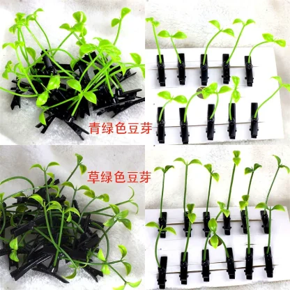 新款可爱小草发卡头上长草发卡慢羊羊碎发夹顶夹闺蜜搞怪豆芽发夹