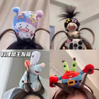 粉红兔子搞怪发箍趣味头饰女生2024网红爆款洗脸抓刘海薅头发头箍