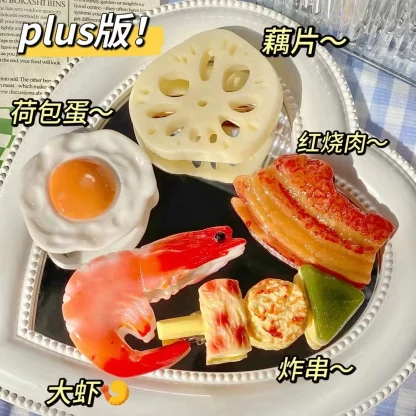 搞怪创意仿真食物发夹可爱荷包蛋趣味侧边刘海夹子发卡鸭嘴夹发饰